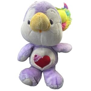 Vintage Care Bears Cousins Cozy Heart Penguin Plush Purple 1984 Kenner 11 inch